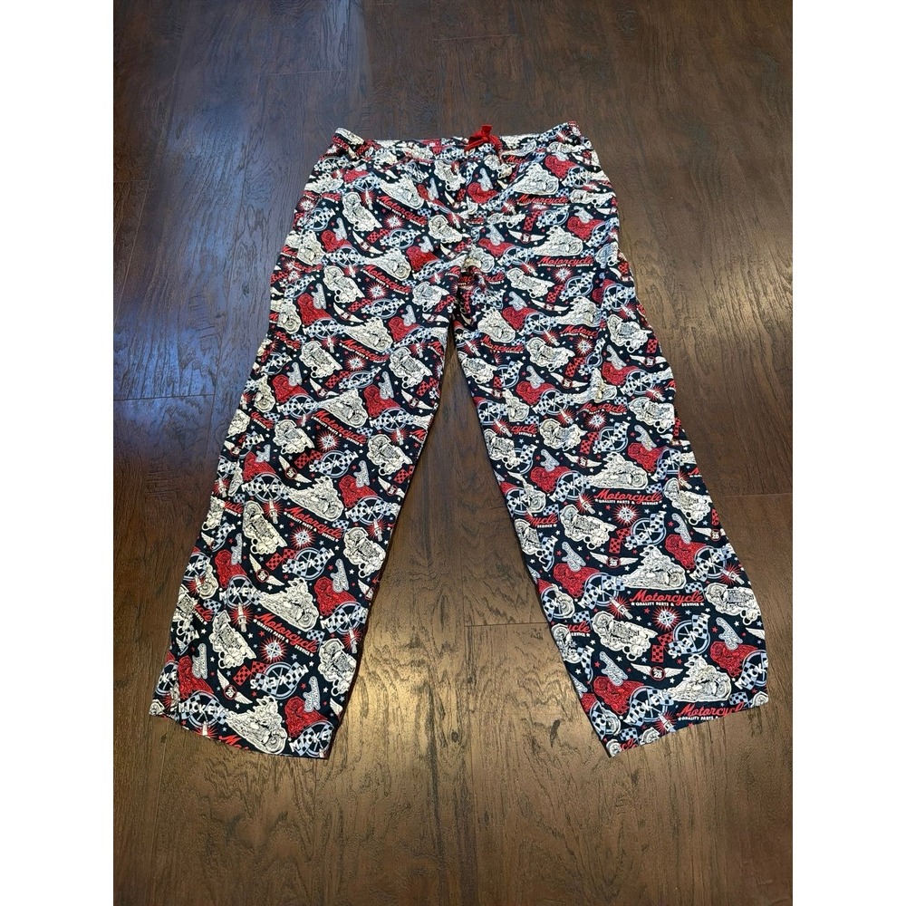 Disney Parks Men's L Loungewear Sweatpants Mickey Mouse Motorcycle Sleep Pants‎